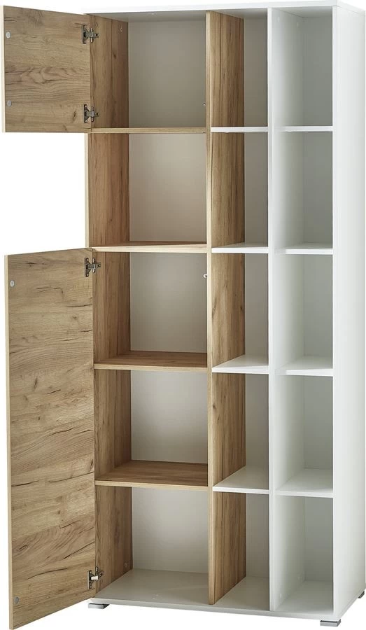 Aktenschrank Leo Weiss Eiche Dekor 197cm Hoch 4 Aktenschrank Leo Weiss Eiche Dekor 197cm Hoch – Bild 2