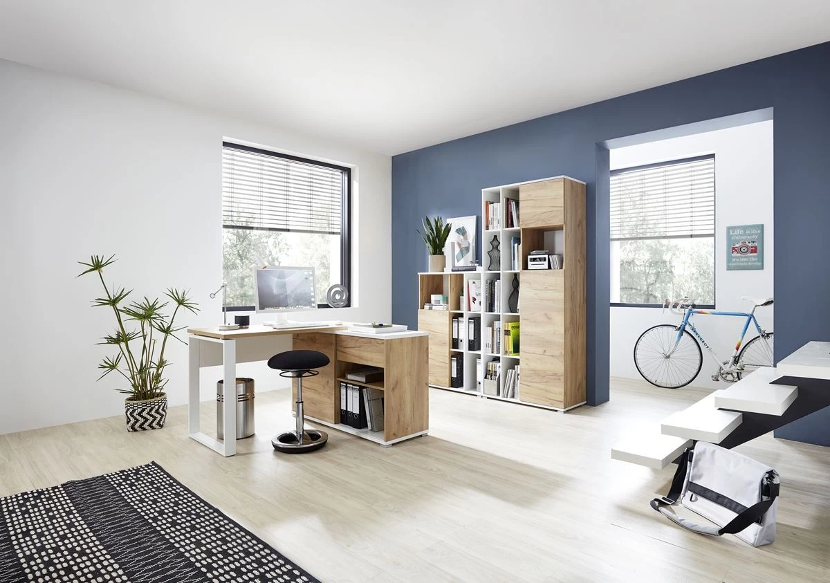 Aktenschrank Leo Weiss Eiche Dekor 197cm Hoch 5 Aktenschrank Leo Weiss Eiche Dekor 197cm Hoch – Bild 3