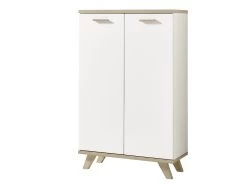 Livingruhm Aktenschrank Eiche Dekor Weiß Matt