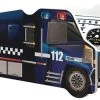 Relita Polizei Autobett 70 X 140 Cm Kinderbett Spielbett Mit Rollrost + Matratze Blau
