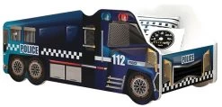 Relita Polizei Autobett 70 X 140 Cm Kinderbett Spielbett Mit Rollrost + Matratze Blau