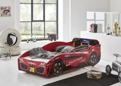 Relita Rally Autobett 80 X 160 Cm Inkl. Rollrost + Matratze Rot