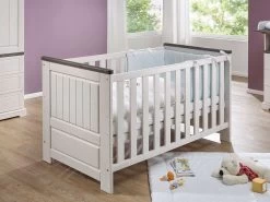 Livingruhm Babybett Jolina 70 X 140 Cm Kiefer Massiv Weiß Gewachst