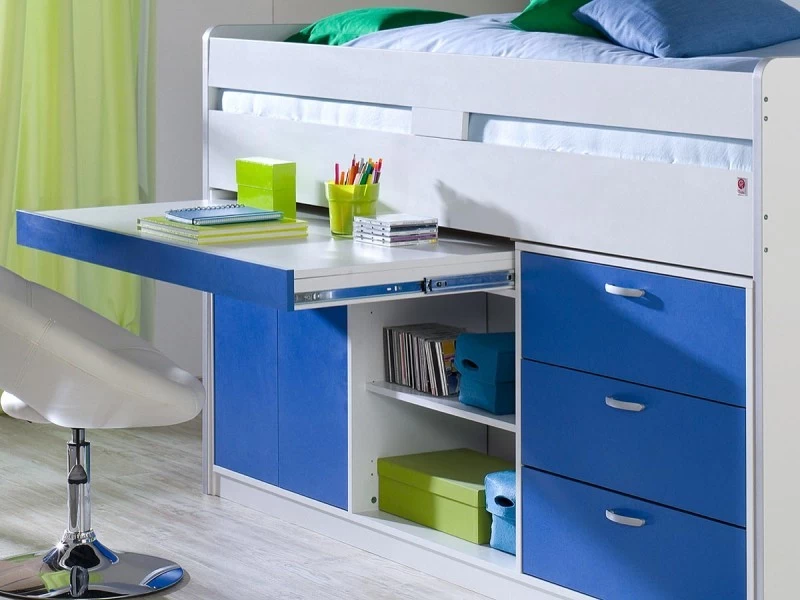 Relita Hochbett Bonny 90 X 200 Cm Blau Funktionsbett Inkl. Rollrost 4 Relita Hochbett Bonny 90 X 200 Cm Blau Funktionsbett Inkl. Rollrost – Bild 2