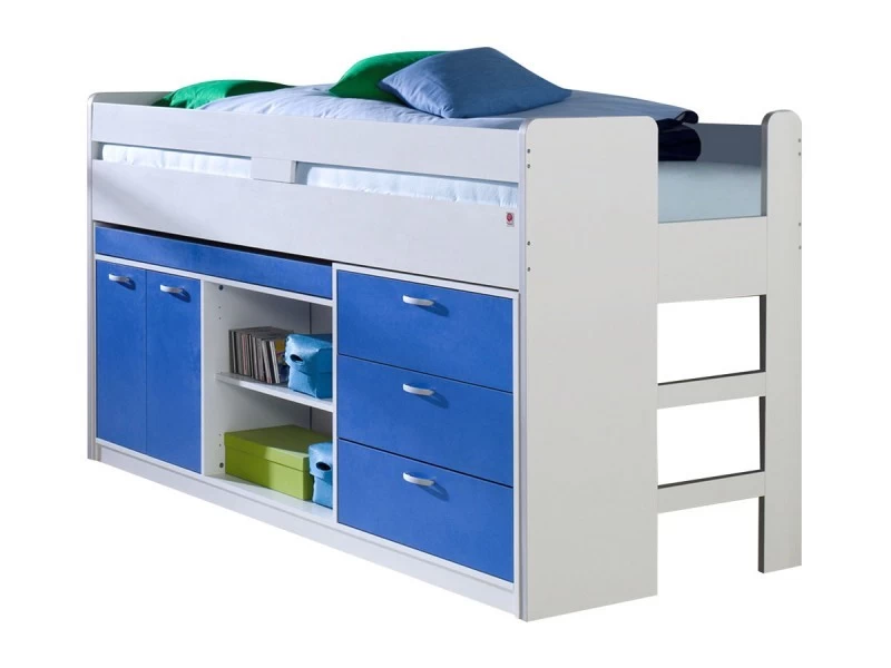 Relita Hochbett Bonny 90 X 200 Cm Blau Funktionsbett Inkl. Rollrost 6 Relita Hochbett Bonny 90 X 200 Cm Blau Funktionsbett Inkl. Rollrost – Bild 4