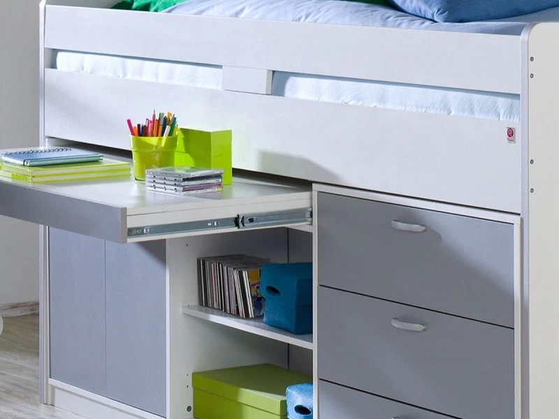 Relita Hochbett Bonny 90 X 200 Cm Silber Funktionsbett Inkl. Rollrost 4 Relita Hochbett Bonny 90 X 200 Cm Silber Funktionsbett Inkl. Rollrost – Bild 2