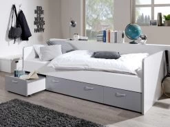 Relita Bett Bonny 90 X 200 Cm Kinderbett Mit Stauraum Silber
