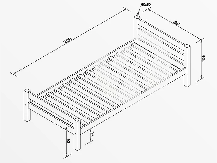 Relita Bett Helga 90 X 200 Cm Einzelbett Buche Massiv Natur Inkl. Rollrost 6 Relita Bett Helga 90 X 200 Cm Einzelbett Buche Massiv Natur Inkl. Rollrost – Bild 4