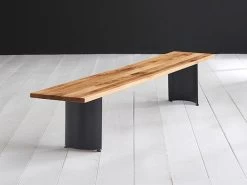 Bodahl Arc Sitzbank Eiche Massiv & Eisen Antik Schwarz