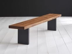 Bodahl Innovation T Sitzbank Eiche Massiv & Eisen Antik Schwarz