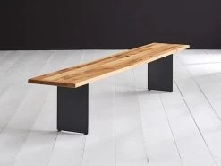 Bodahl Line Sitzbank Eiche Massiv & Eisen Antik Schwarz