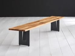 Bodahl Steven Sitzbank Eiche Massiv & Eisen Antik Schwarz