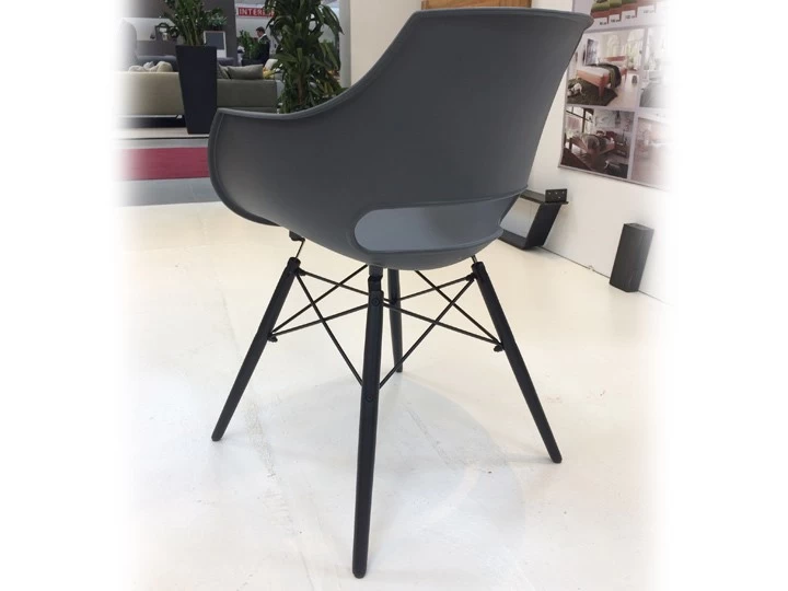 Bodahl Stuhl Jazz 4er-Set Schalenstuhl Anthrazit 4 Bodahl Stuhl Jazz 4er-Set Schalenstuhl Anthrazit – Bild 2