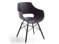 Bodahl Stuhl Jazz 4er-Set Schalenstuhl Schwarz