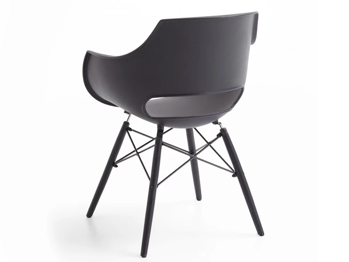 Bodahl Stuhl Jazz 4er-Set Schalenstuhl Schwarz 4 Bodahl Stuhl Jazz 4er-Set Schalenstuhl Schwarz – Bild 2