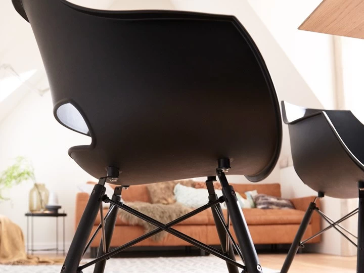 Bodahl Stuhl Jazz 4er-Set Schalenstuhl Schwarz 8 Bodahl Stuhl Jazz 4er-Set Schalenstuhl Schwarz – Bild 6