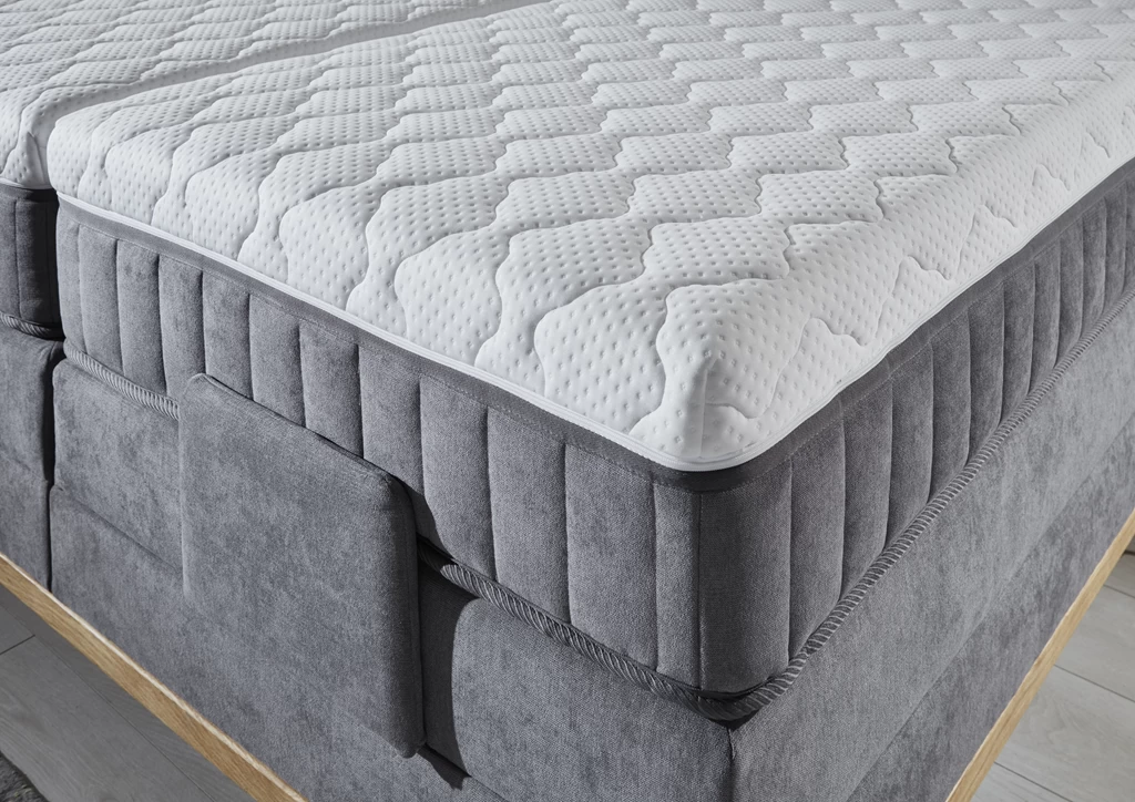 Relita Boxspringbett Bern Elektronisch 180 X 200 Cm Grau Mit Topper + Schubladen 5 Relita Boxspringbett Bern Elektronisch 180 X 200 Cm Grau Mit Topper + Schubladen – Bild 3