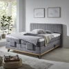 Relita Boxspringbett Bern Elektronisch 180 X 200 Cm Grau Mit Topper + Schubladen