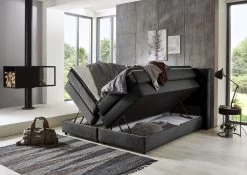 Relita Boxspringbett Lancy 180 X 200 Cm Anthrazit Topper + Bettkasten -Paulmann Store boxspringbett lancy von relita 180x200 cm anthrazit mit topper 12253 gckq 1280x1280