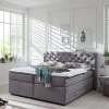Relita Boxspringbett Laura 180 X 200 Cm Grau Mit Topper + Schubladen