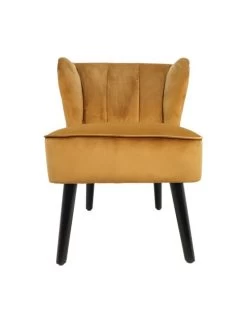 Cocktailsessel Estelle Samt Senfgrün