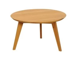 Livingruhm Nele Couchtisch Eiche Massiv Geölt Rund 70 X 70 Cm