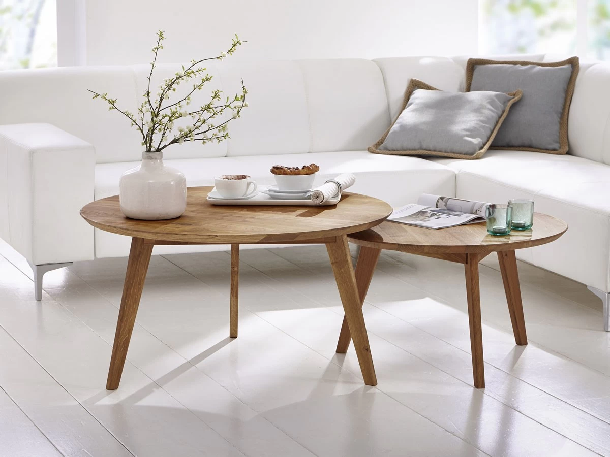 Livingruhm Nele Couchtisch Eiche Massiv Geölt Rund 70 X 70 Cm 4 Livingruhm Nele Couchtisch Eiche Massiv Geölt Rund 70 X 70 Cm – Bild 2