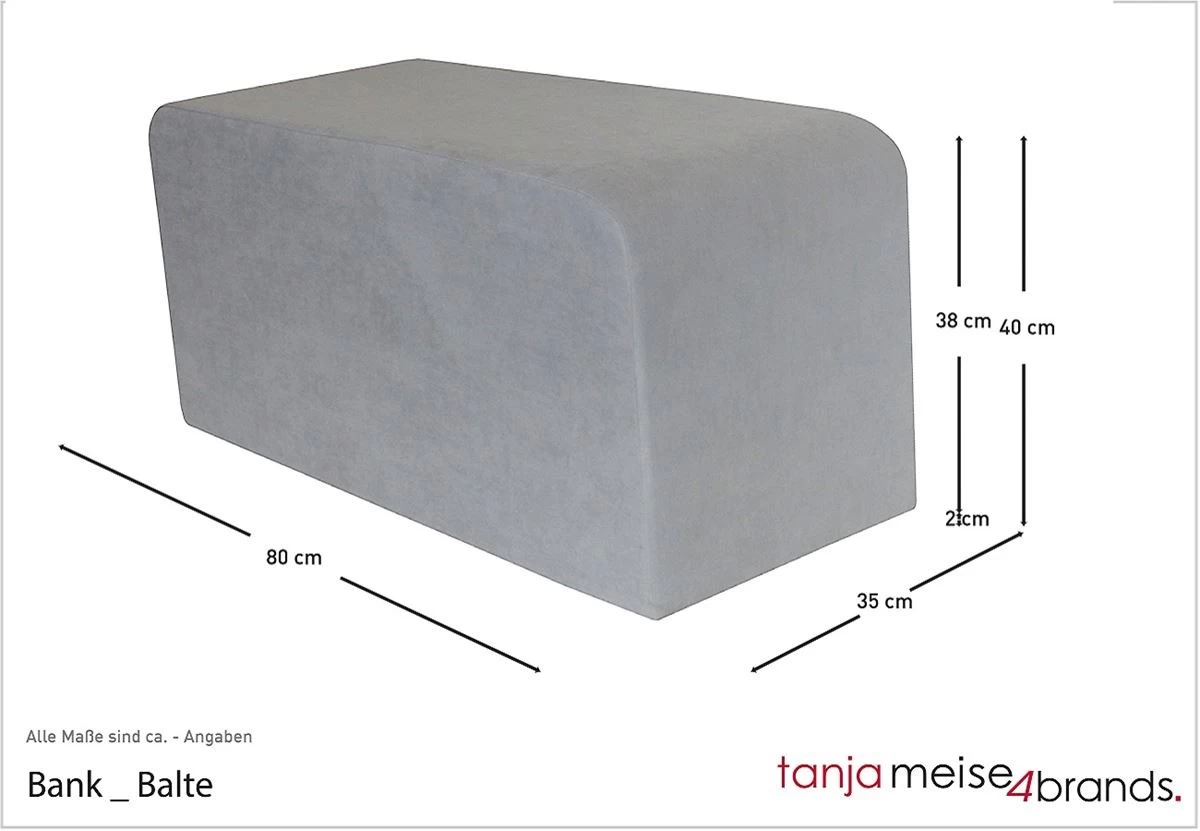 Design Bank Balte Hellgrau 5 Design Bank Balte Hellgrau – Bild 3