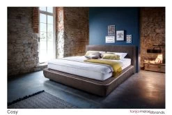 Design Boxspringbett Cosy 180x200 Cm Kunstleder Braun