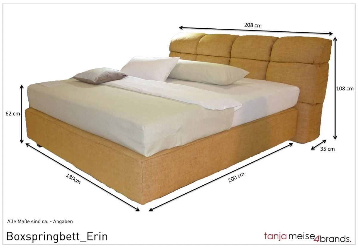 Design Boxspringbett Erin 180x200 Cm Naturgelb 6 Design Boxspringbett Erin 180x200 Cm Naturgelb – Bild 4