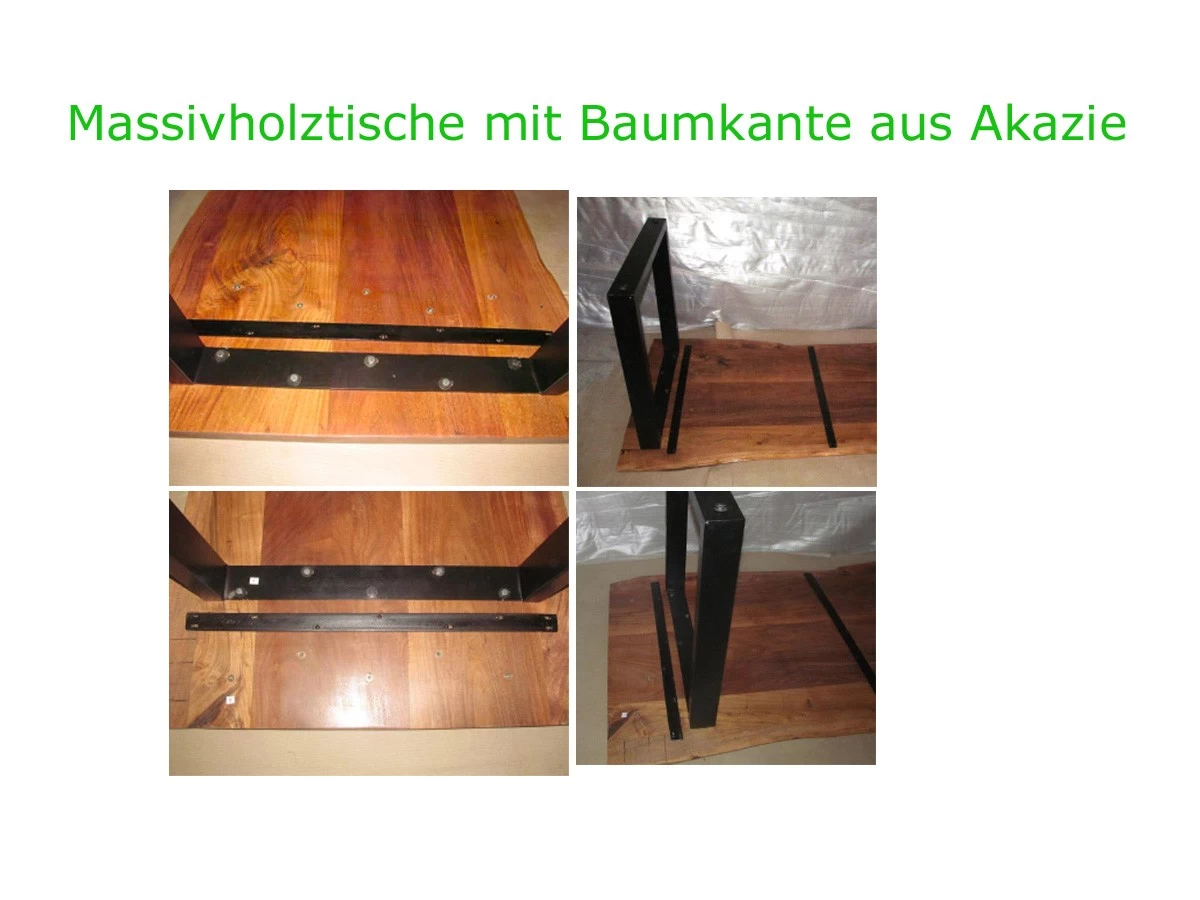 Design Esstisch Massiv Baumkante 210x100 Cm Akazie Matt Lackiert 4 Design Esstisch Massiv Baumkante 210x100 Cm Akazie Matt Lackiert – Bild 2