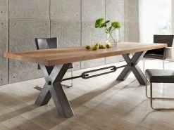 Bodahl Design Esstisch Kansas Eiche Massivholz Mit Stahlgestell