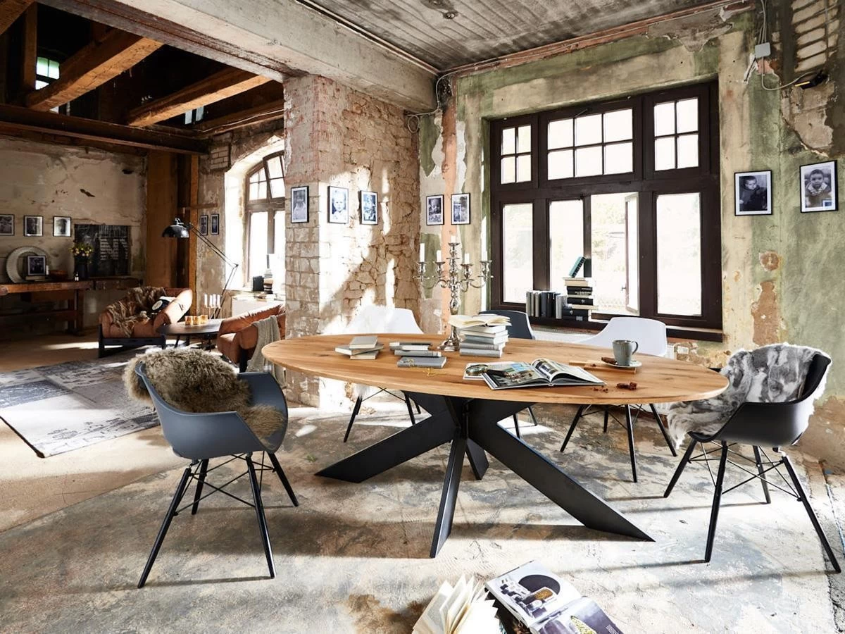 Designer Esstisch / Massivholztisch Denver Eiche Massiv 200 X 100 Cm Wildeiche Oval Bodahl 5 Designer Esstisch / Massivholztisch Denver Eiche Massiv 200 X 100 Cm Wildeiche Oval Bodahl – Bild 3