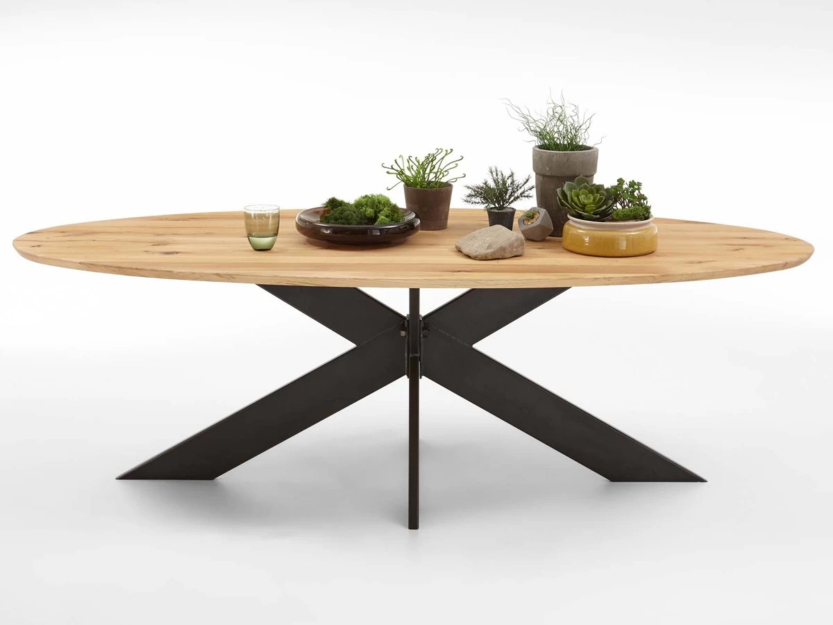 Designer Esstisch / Massivholztisch Denver Eiche Massiv 200 X 100 Cm Wildeiche Oval Bodahl 4 Designer Esstisch / Massivholztisch Denver Eiche Massiv 200 X 100 Cm Wildeiche Oval Bodahl – Bild 2