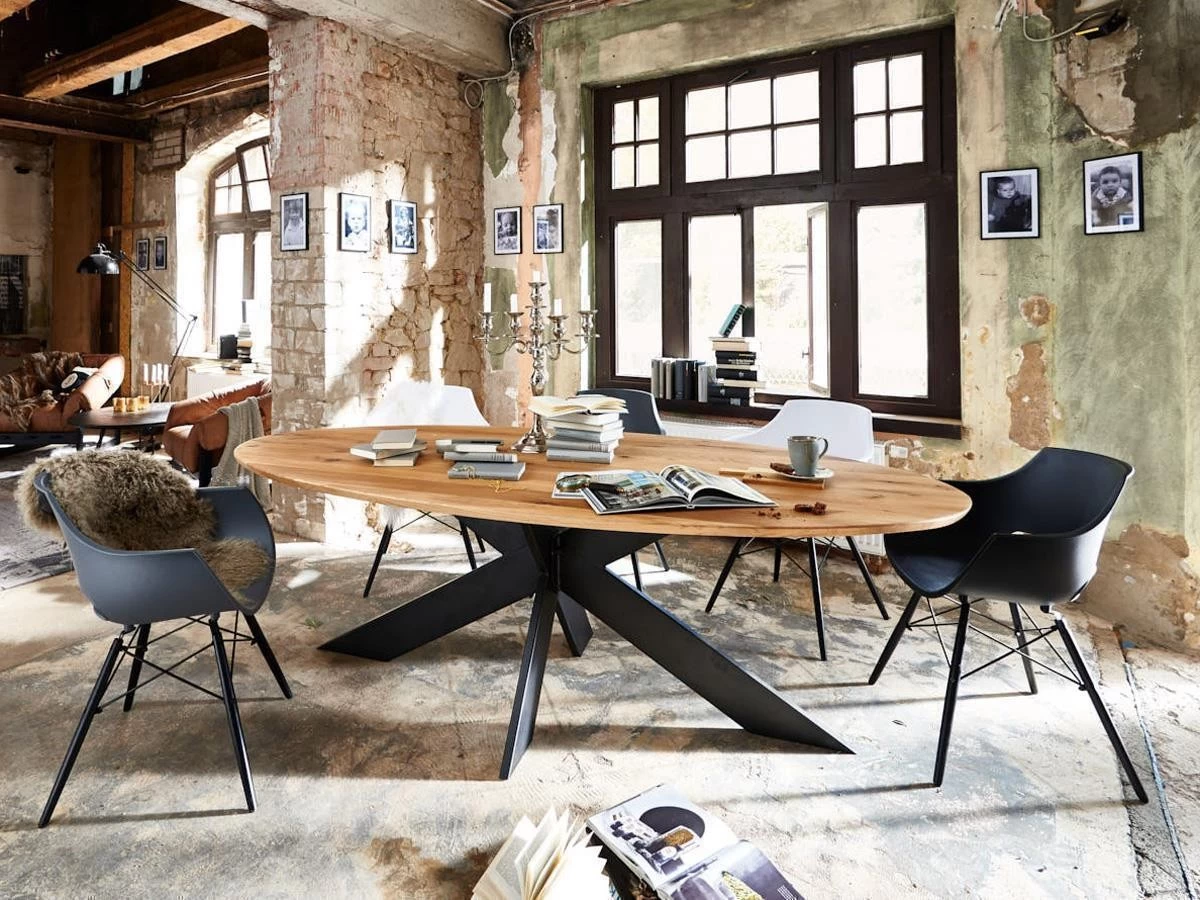 Designer Esstisch / Massivholztisch Denver Eiche Massiv 200 X 100 Cm Wildeiche Oval Bodahl 3 Designer Esstisch / Massivholztisch Denver Eiche Massiv 200 X 100 Cm Wildeiche Oval Bodahl