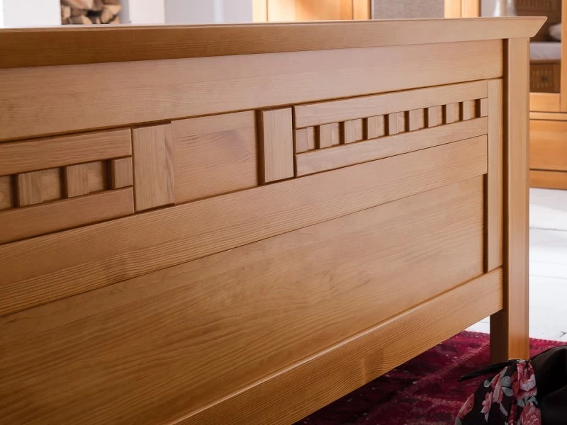 Livingruhm Doppelbett Romantica Pinie Massivholz Honig Im Landhausstil 160/180/200x200cm 4 Livingruhm Doppelbett Romantica Pinie Massivholz Honig Im Landhausstil 160/180/200x200cm – Bild 2