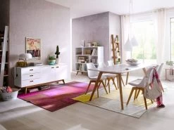 Livingruhm Esstisch Bess Ausziehbar Eiche & Weiß 160/205 X 95 Cm -Paulmann Store esstisch bess ausziehbar eiche weib 160 205x95cm tenzo 1 75 245 1 3bbA 1280x1280