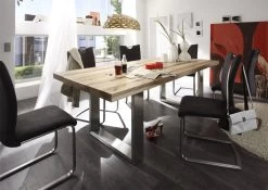 MCA Furniture Castello Esstisch Eiche Massiv 200 X 100 Cm -Paulmann Store esstisch design massivholztisch castello eiche 200x100cm edelstahl 11055 KA7a 1280x1280