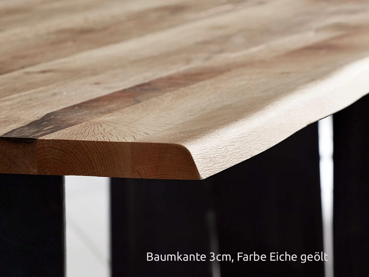 Bodahl Esstisch Martin 220 X 100 Cm Eiche Smoked Baumkante /Eisen Antik Schwarz 6 Bodahl Esstisch Martin 220 X 100 Cm Eiche Smoked Baumkante /Eisen Antik Schwarz – Bild 4