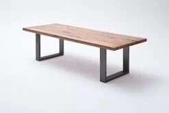 MCA Furniture Castello Esstisch Eiche Massiv 200 X 100 Cm Kufengestell Anthrazit