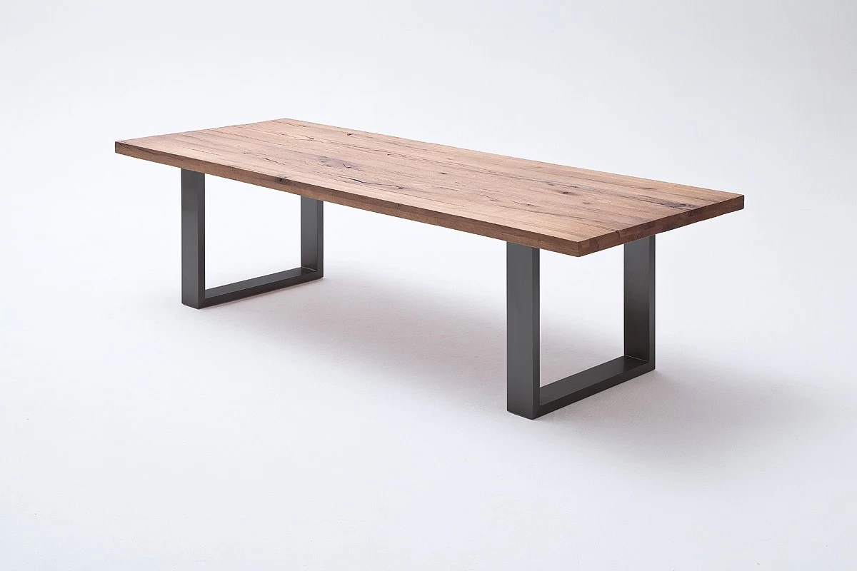 MCA Furniture Castello Esstisch Eiche Massiv 200 X 100 Cm Kufengestell Anthrazit 3 MCA Furniture Castello Esstisch Eiche Massiv 200 X 100 Cm Kufengestell Anthrazit
