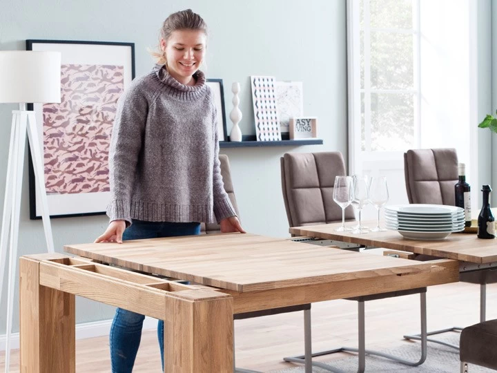 MCA Furniture Esstisch Nantes Ausziehbar Wildeiche Massiv 140 - 220 X 90 Cm 7 MCA Furniture Esstisch Nantes Ausziehbar Wildeiche Massiv 140 - 220 X 90 Cm – Bild 5