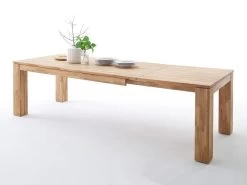 MCA Furniture Esstisch Nantes Ausziehbar Wildeiche Massiv 140 - 220 X 90 Cm