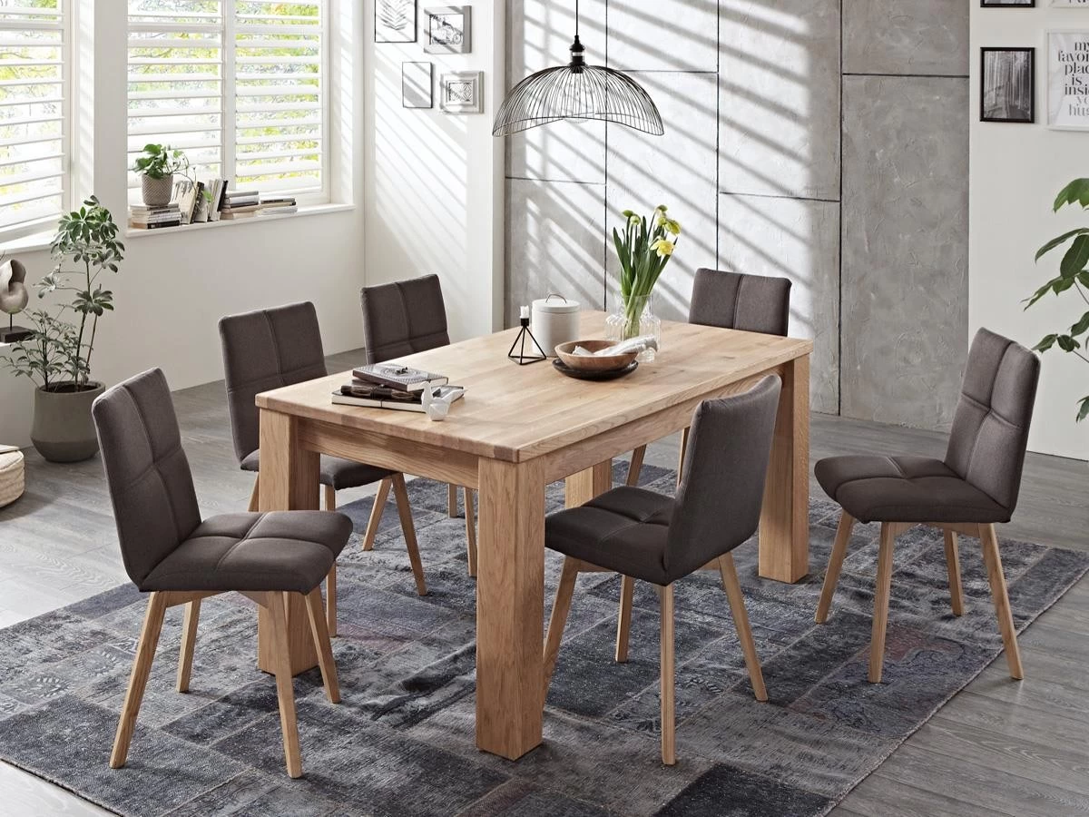 Relita Esstisch Rolf Wildeiche Massiv Geölt 160 X 90 Cm Ausziehbar 7 Relita Esstisch Rolf Wildeiche Massiv Geölt 160 X 90 Cm Ausziehbar – Bild 5