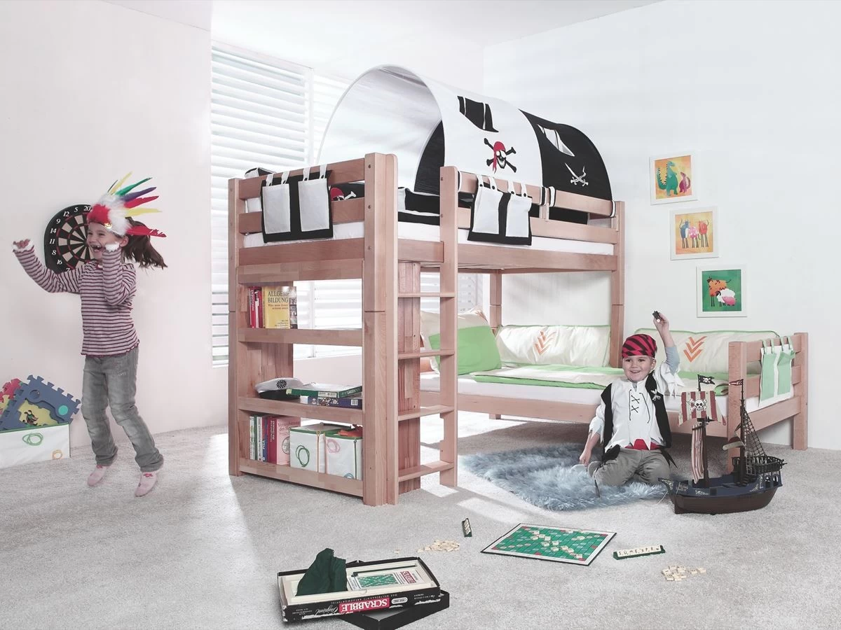 Relita Etagenbett Beni L 90 X 200 Cm Buche Natur Kinderbett Mit Rollrost 6 Relita Etagenbett Beni L 90 X 200 Cm Buche Natur Kinderbett Mit Rollrost – Bild 4