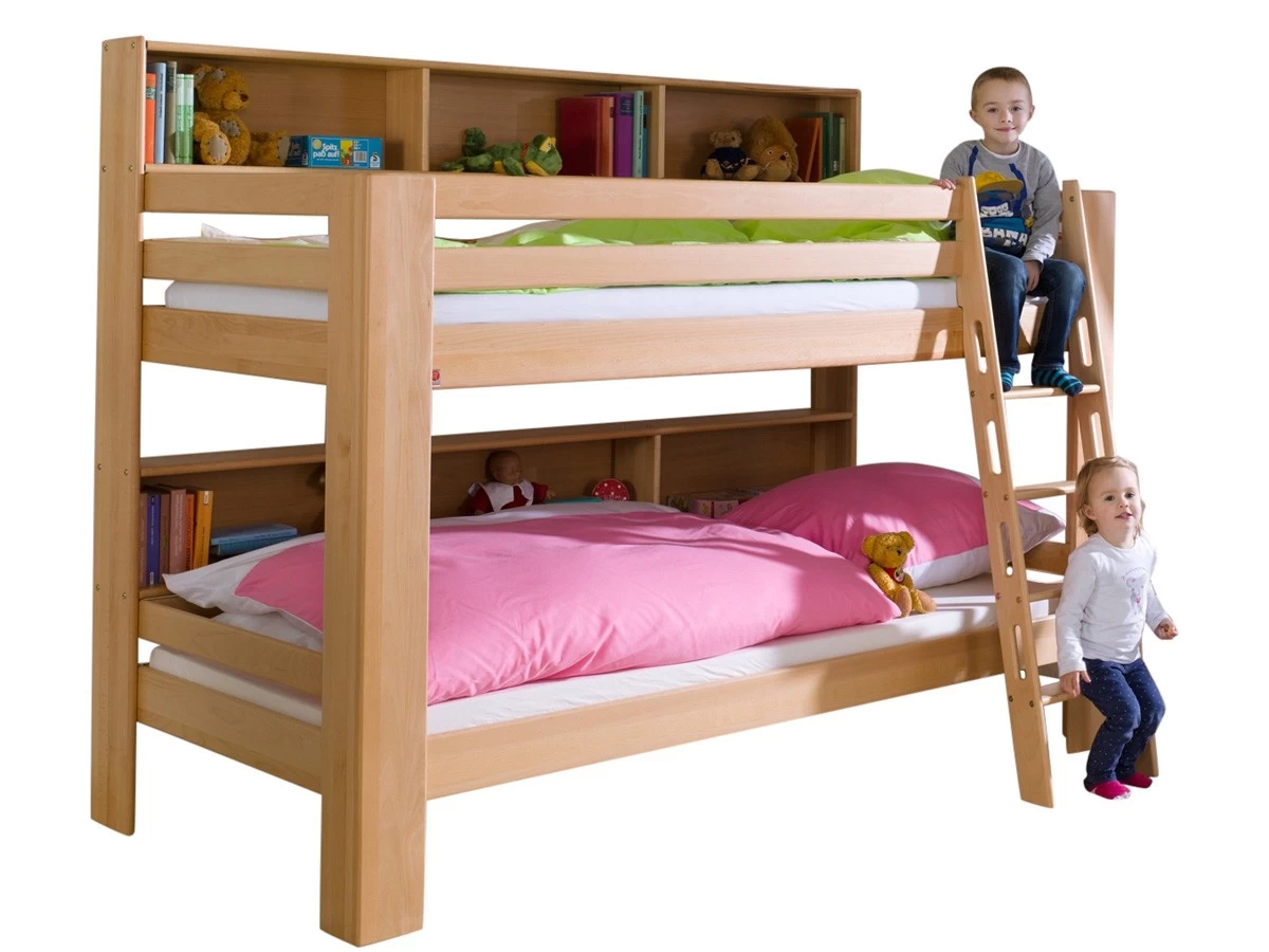 Relita Etagenbett Jan 90 X 200 Cm Buche Massiv Mit Regal + Rollrost Weiß 7 Relita Etagenbett Jan 90 X 200 Cm Buche Massiv Mit Regal + Rollrost Weiß – Bild 5