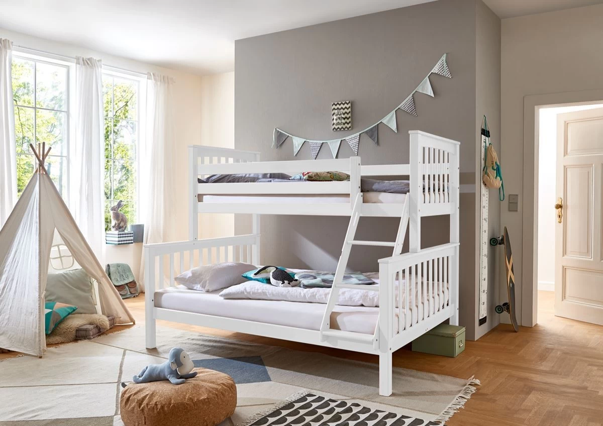Relita Etagenbett Kick 90/140 X 200 Cm Buche Massiv Weiß 4 Relita Etagenbett Kick 90/140 X 200 Cm Buche Massiv Weiß – Bild 2