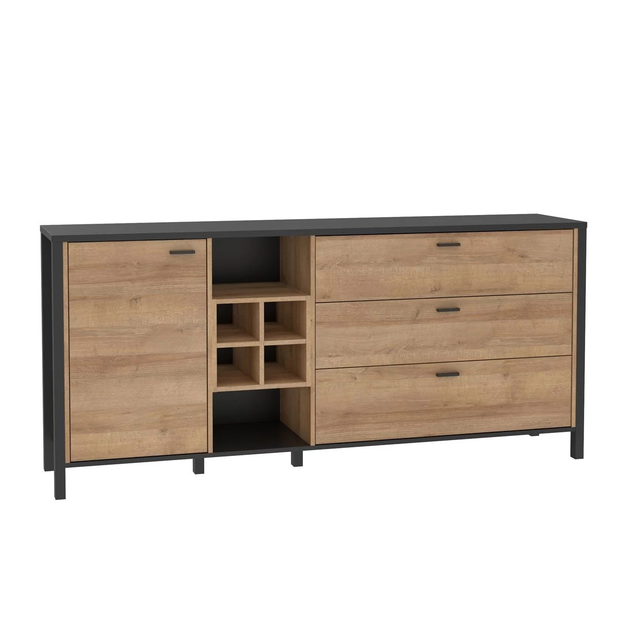 Forte Sideboard High Rock HRKK231 In Eiche Riviera 3 Forte Sideboard High Rock HRKK231 In Eiche Riviera