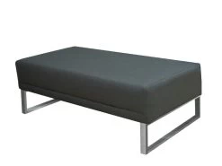 Livingruhm Bari Garten Fußhocker 110 X 61 Cm Silvertex