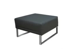 Livingruhm Bari Garten Fußhocker 65 X 65 Cm Silvertex